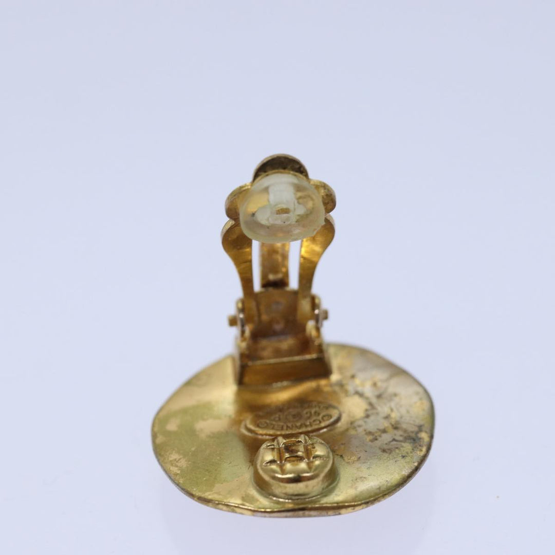 Top Quality Chanel COCO Mark Earring metal Gold CC Auth hk1464