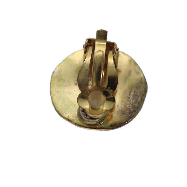 Top Quality Chanel COCO Mark Earring metal Gold CC Auth hk1464