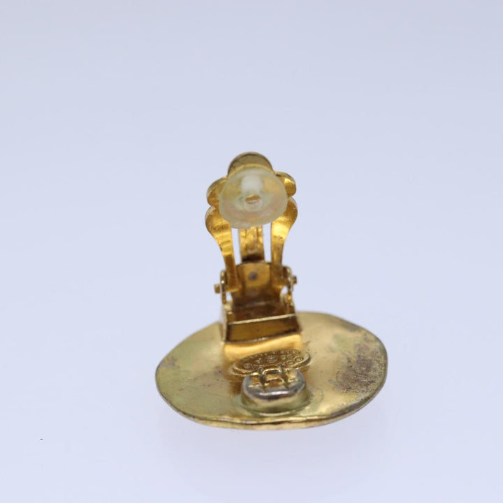 Top Quality Chanel COCO Mark Earring metal Gold CC Auth hk1464