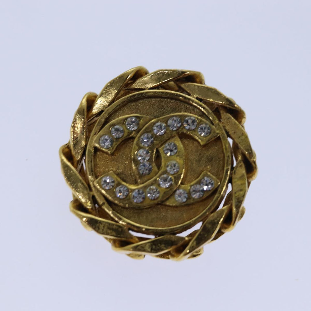Top Quality Chanel COCO Mark Earring metal Gold CC Auth hk1465