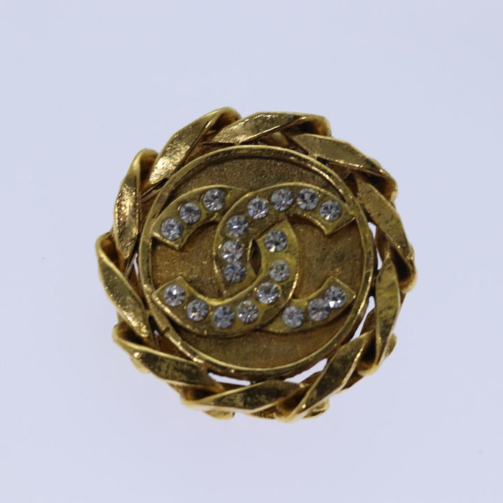 Top Quality Chanel COCO Mark Earring metal Gold CC Auth hk1465