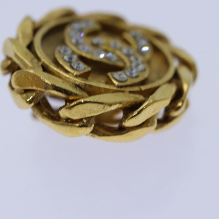 Top Quality Chanel COCO Mark Earring metal Gold CC Auth hk1465