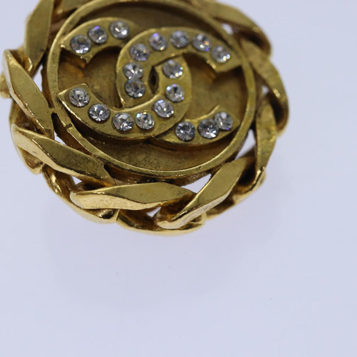 Top Quality Chanel COCO Mark Earring metal Gold CC Auth hk1465