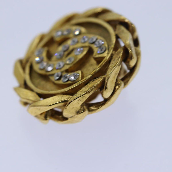 Top Quality Chanel COCO Mark Earring metal Gold CC Auth hk1465