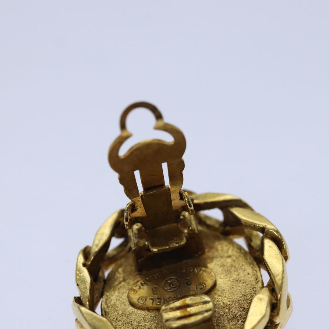 Top Quality Chanel COCO Mark Earring metal Gold CC Auth hk1465