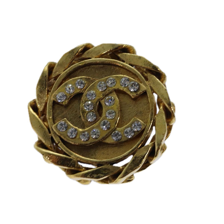 Top Quality Chanel COCO Mark Earring metal Gold CC Auth hk1465