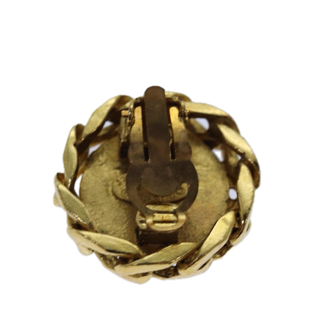 Top Quality Chanel COCO Mark Earring metal Gold CC Auth hk1465