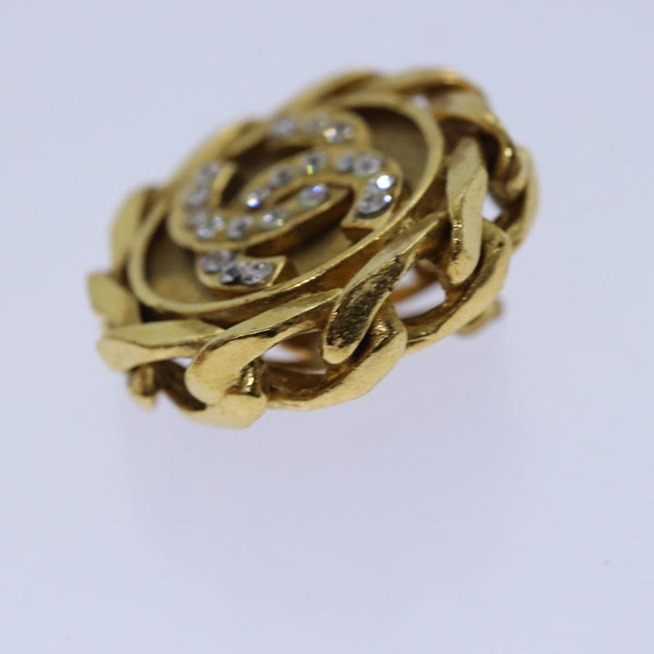 Top Quality Chanel COCO Mark Earring metal Gold CC Auth hk1465