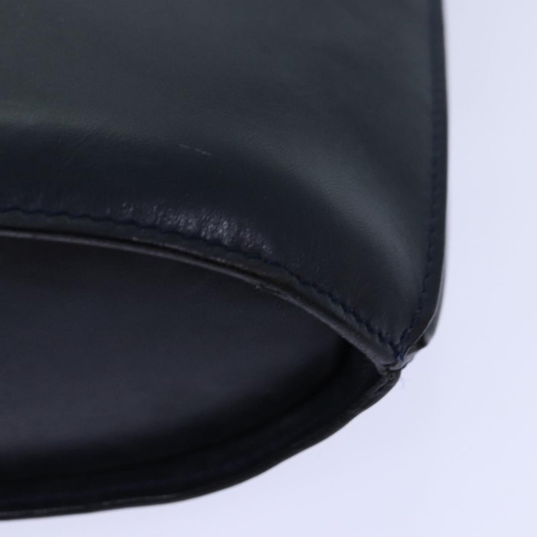Celine Shoulder Bag Leather Navy Auth hk1496