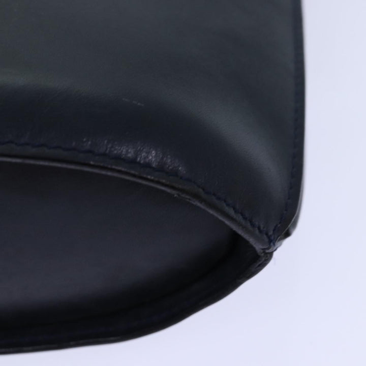 Celine Shoulder Bag Leather Navy Auth hk1496