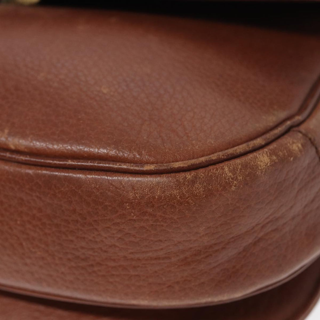 BurberrySs Shoulder Bag Leather Brown Auth hk1530