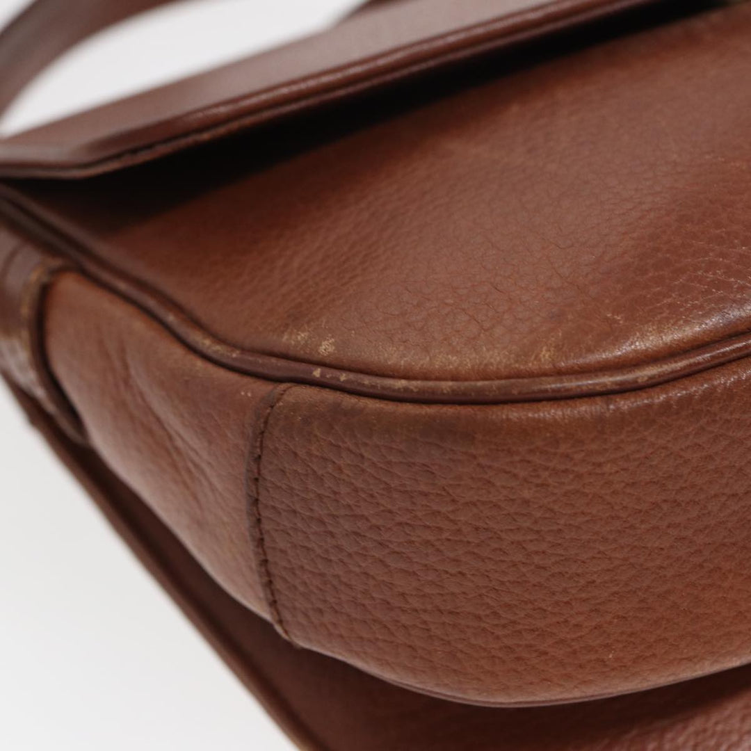 BurberrySs Shoulder Bag Leather Brown Auth hk1530