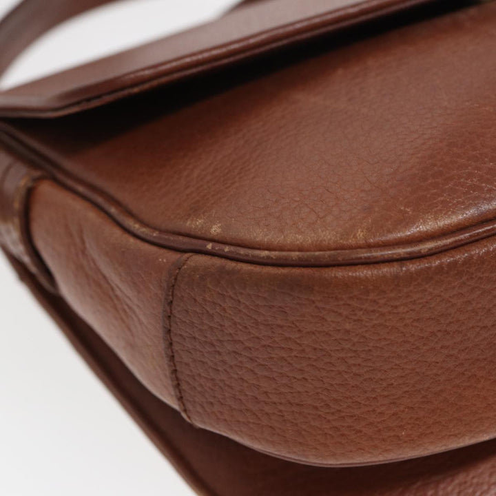 BurberrySs Shoulder Bag Leather Brown Auth hk1530