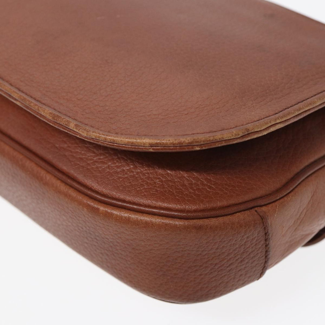 BurberrySs Shoulder Bag Leather Brown Auth hk1530