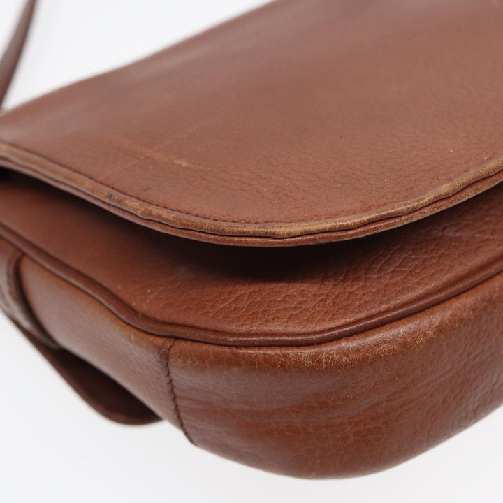 BurberrySs Shoulder Bag Leather Brown Auth hk1530
