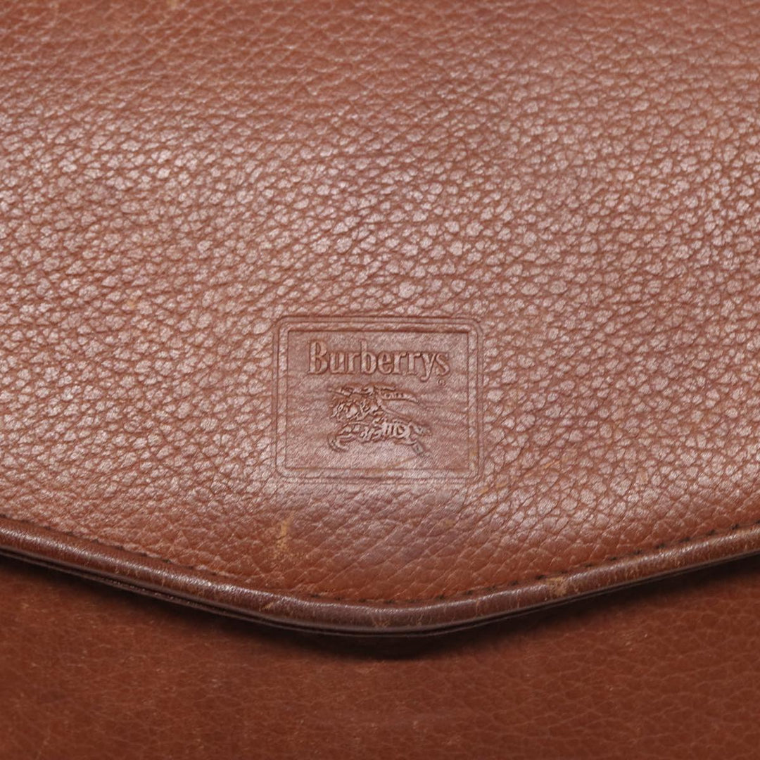 BurberrySs Shoulder Bag Leather Brown Auth hk1530