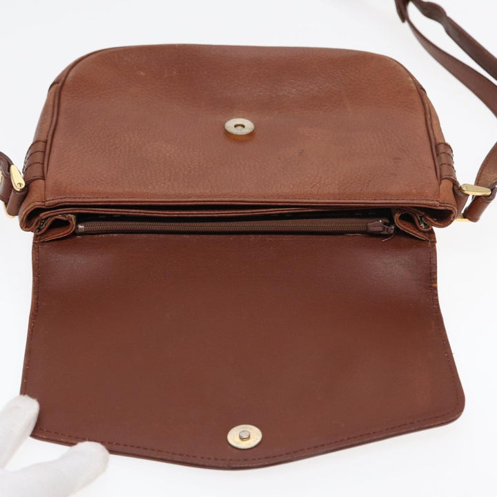 BurberrySs Shoulder Bag Leather Brown Auth hk1530
