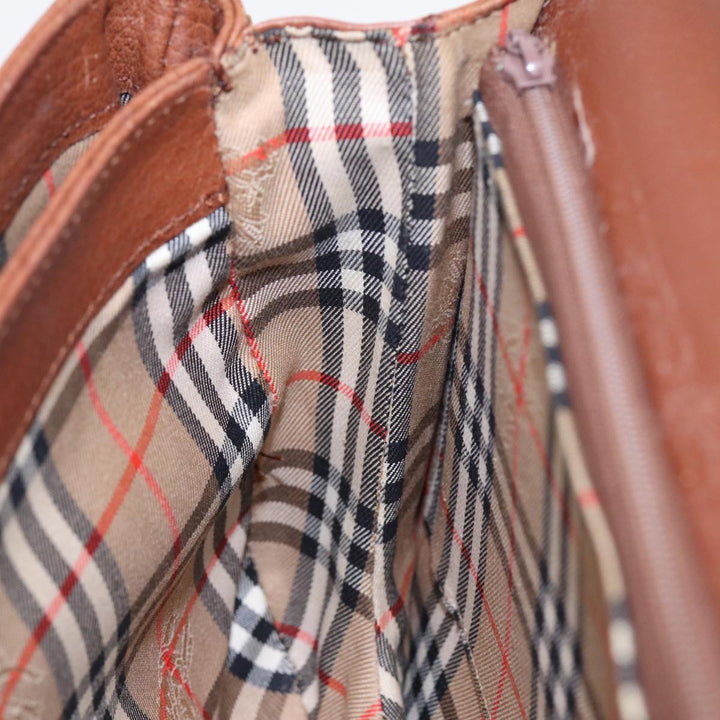 BurberrySs Shoulder Bag Leather Brown Auth hk1530