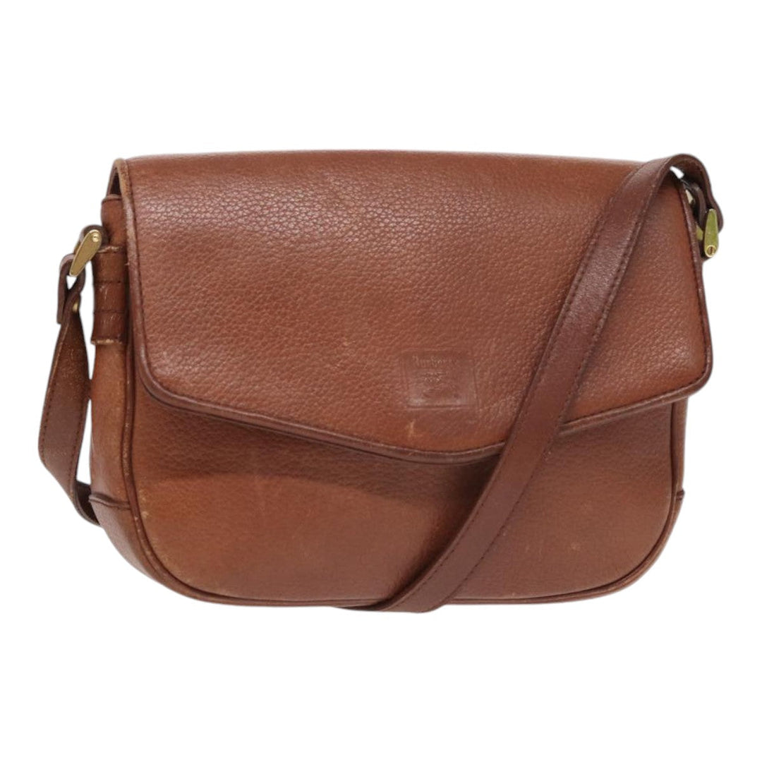 BurberrySs Shoulder Bag Leather Brown Auth hk1530