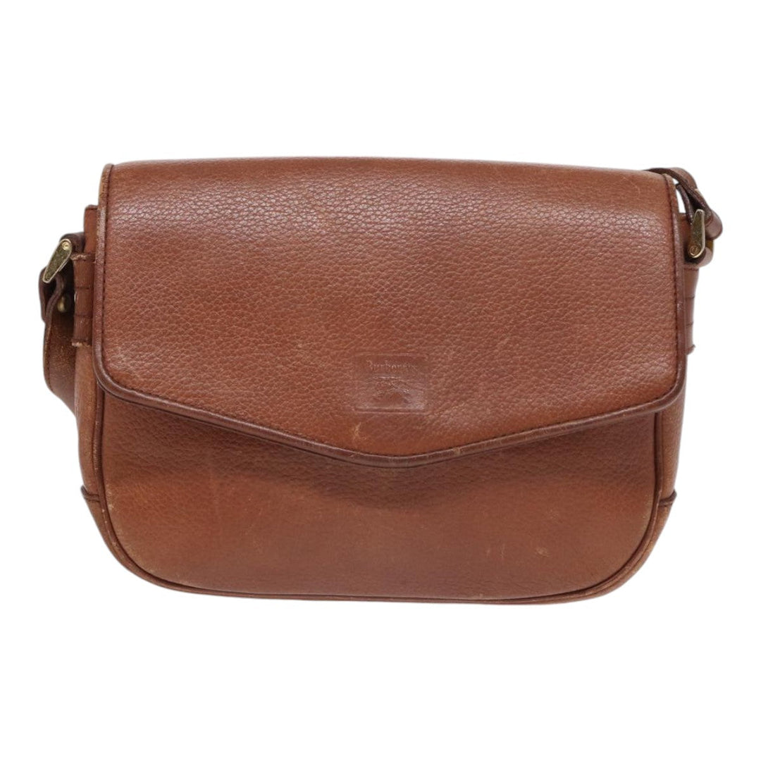BurberrySs Shoulder Bag Leather Brown Auth hk1530