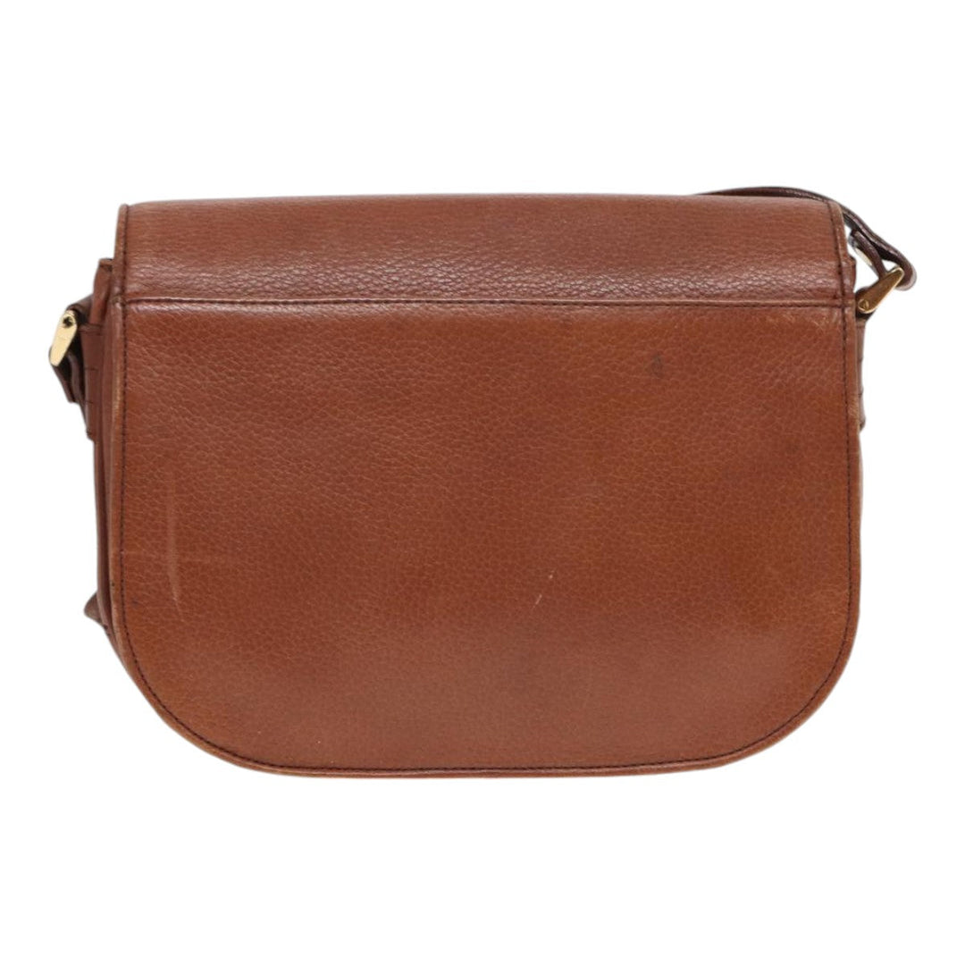 BurberrySs Shoulder Bag Leather Brown Auth hk1530