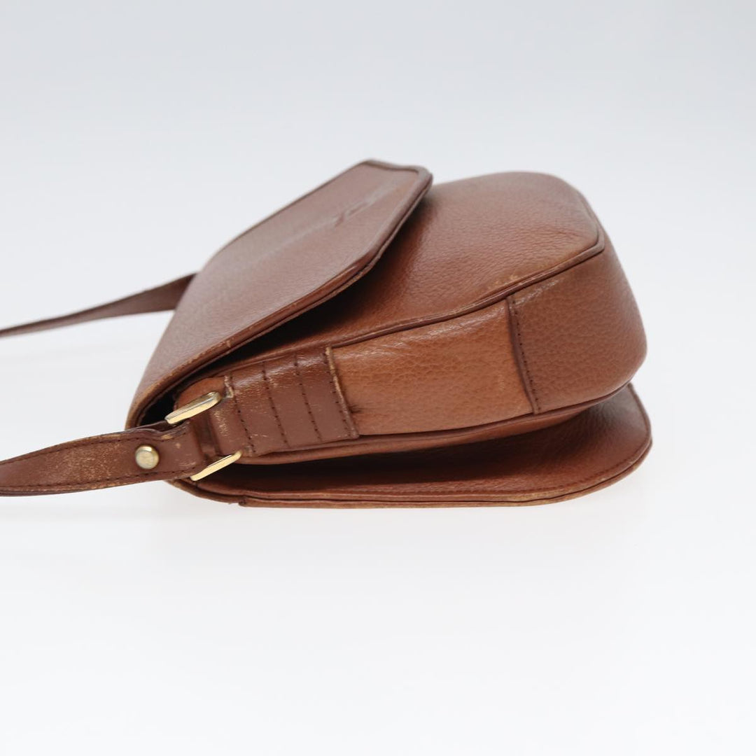 BurberrySs Shoulder Bag Leather Brown Auth hk1530