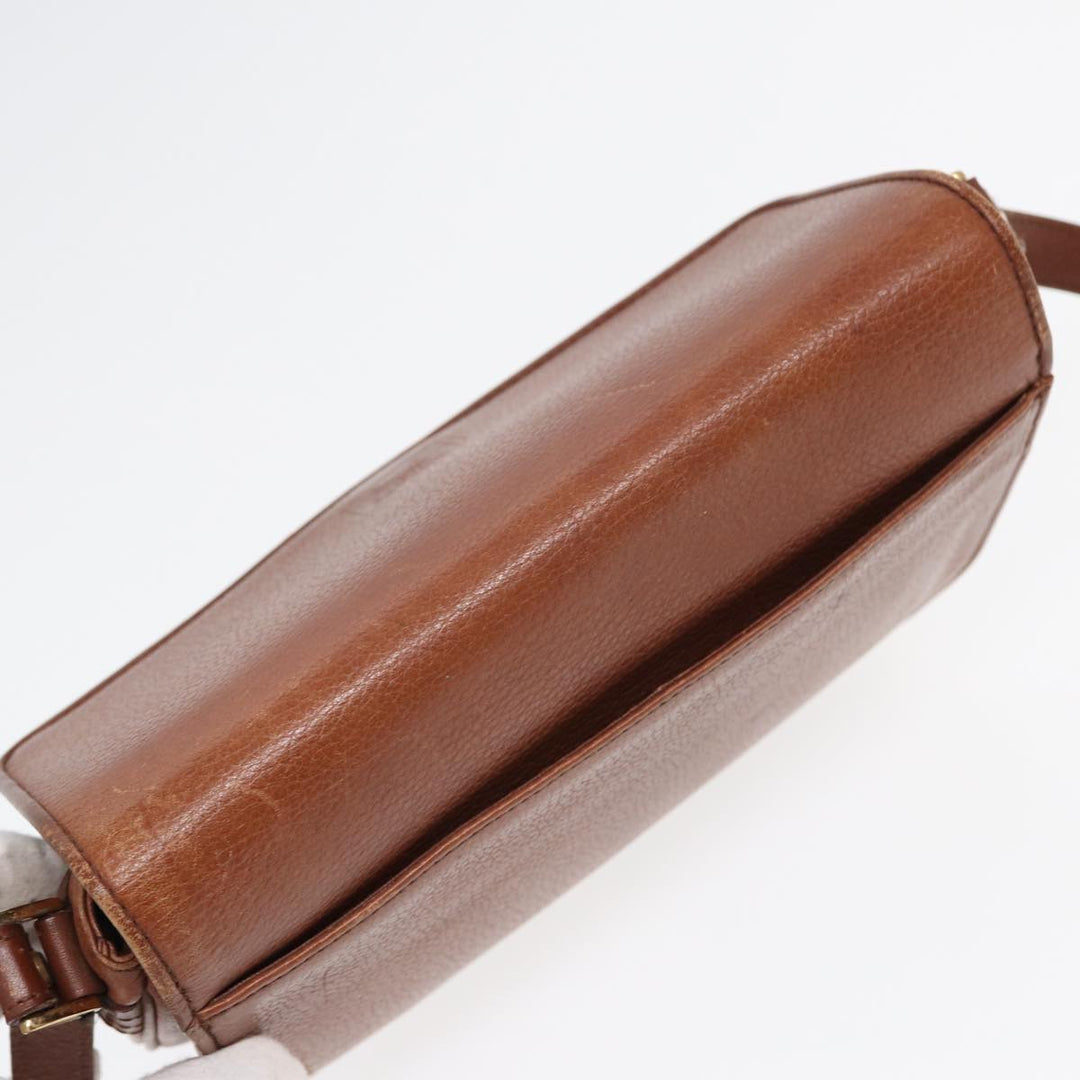 BurberrySs Shoulder Bag Leather Brown Auth hk1530