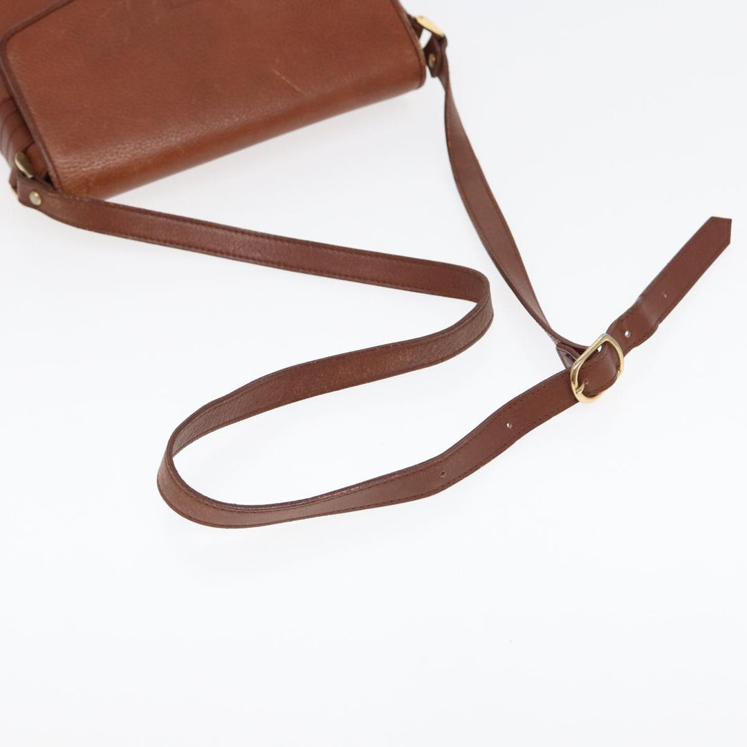 BurberrySs Shoulder Bag Leather Brown Auth hk1530