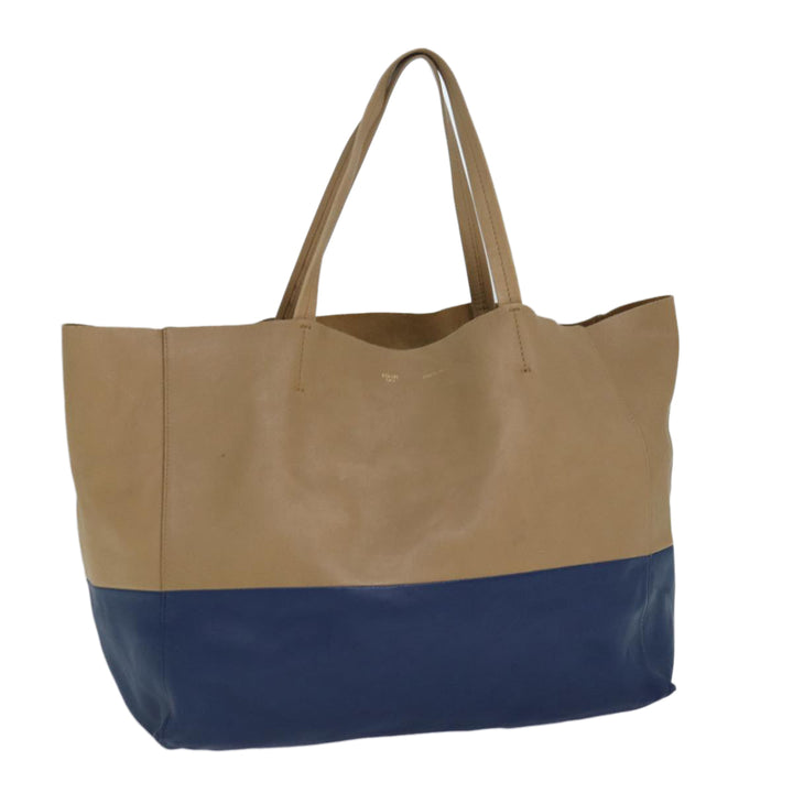 Celine Horizontalkava Tote Bag Leather Blue Auth hk1542