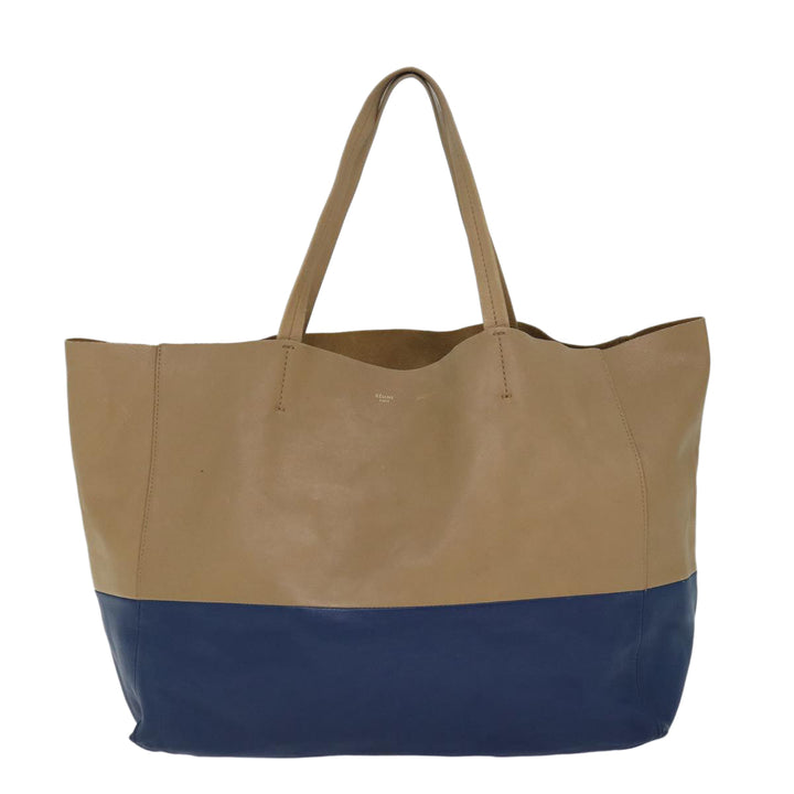 Celine Horizontalkava Tote Bag Leather Blue Auth hk1542