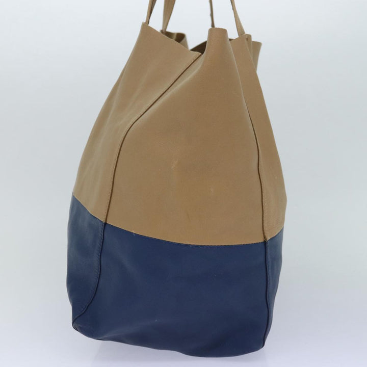 Celine Horizontalkava Tote Bag Leather Blue Auth hk1542
