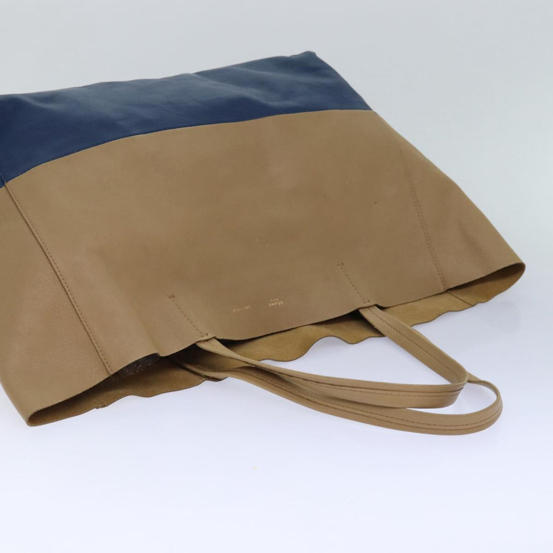Celine Horizontalkava Tote Bag Leather Blue Auth hk1542
