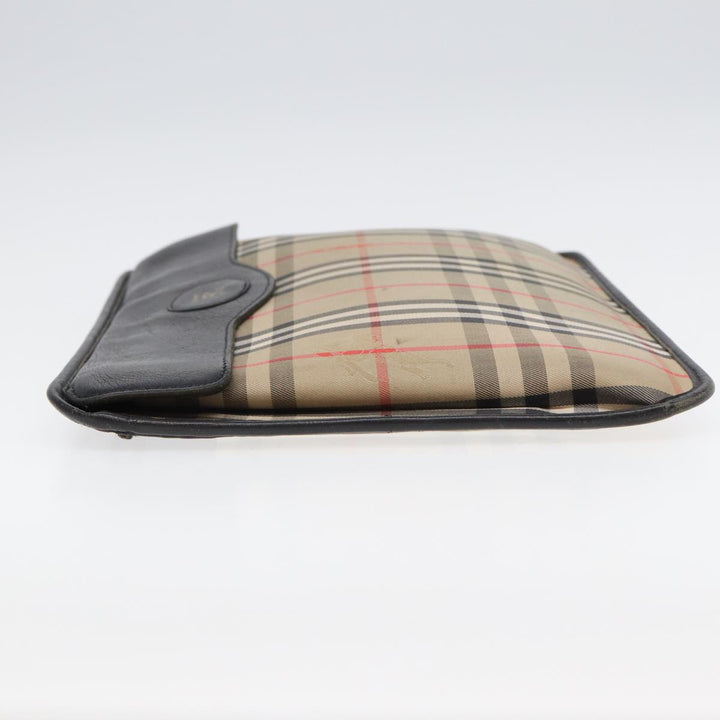 Burberry Nova Check Document Case Canvas Beige Auth HK1549