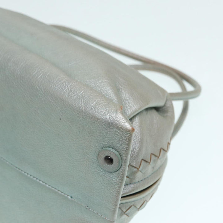 Top Quality Bottega Veneta Hand Bag Leather Silver 124869 Auth hk1574