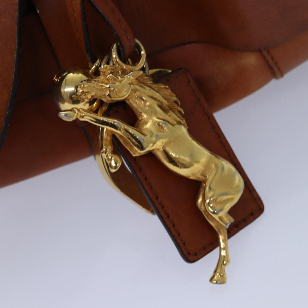 Chloe Kerala Hand Bag Leather Brown Gold hk1581