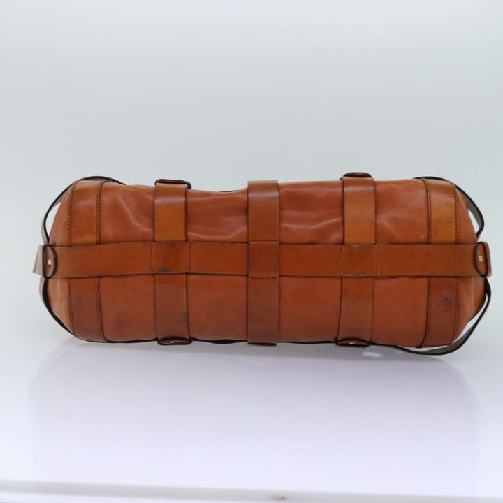 Chloe Kerala Hand Bag Leather Brown Gold hk1581
