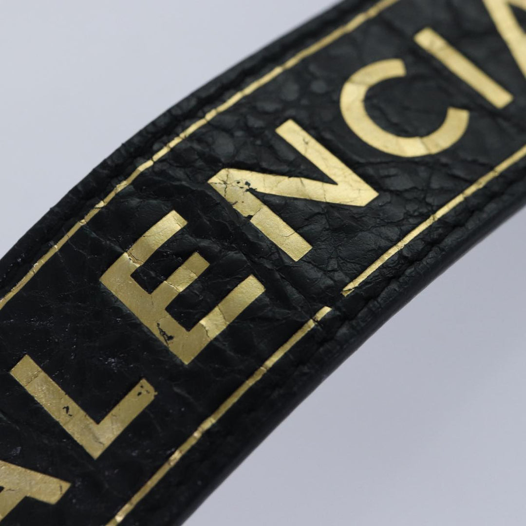 Top Quality Balenciaga Bangle Bracelet Leather Black 466597 Auth hk1591