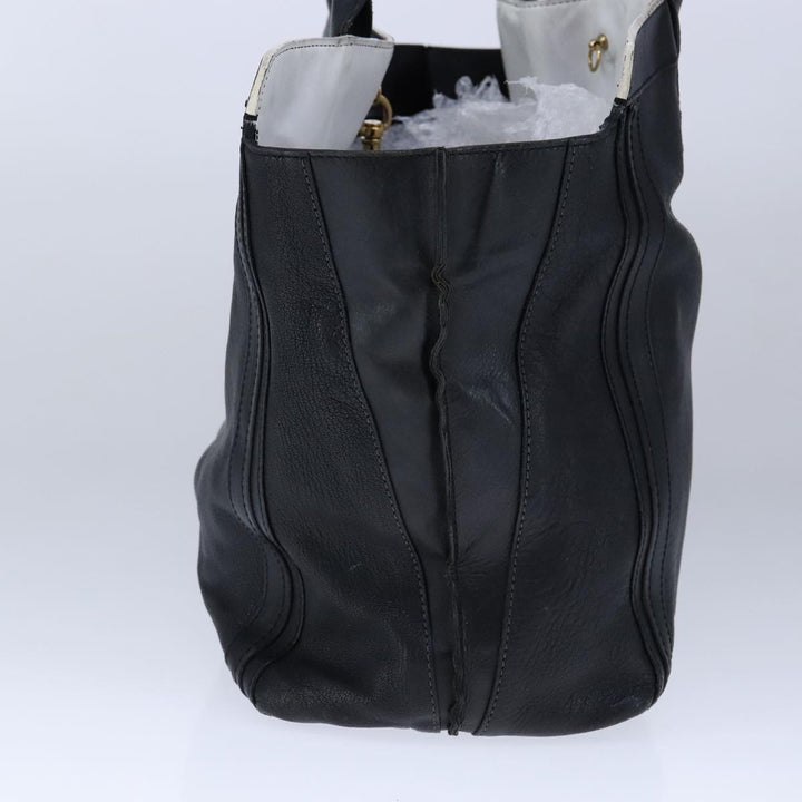 Chloe Alison Tote Bag Leather Gold Black hk1874