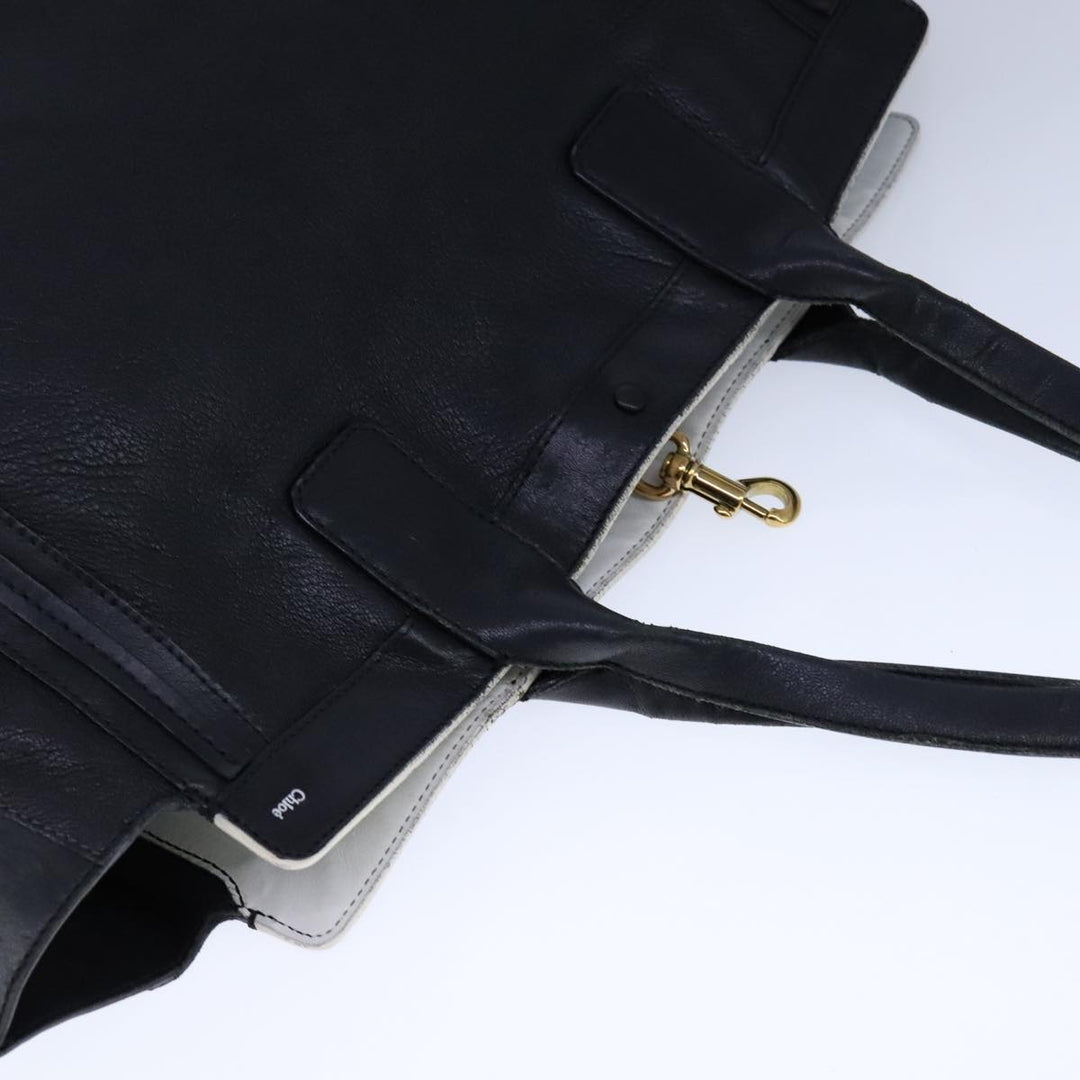 Chloe Alison Tote Bag Leather Gold Black hk1874