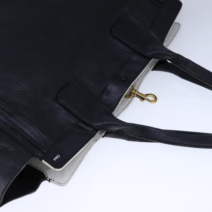 Chloe Alison Tote Bag Leather Gold Black hk1874