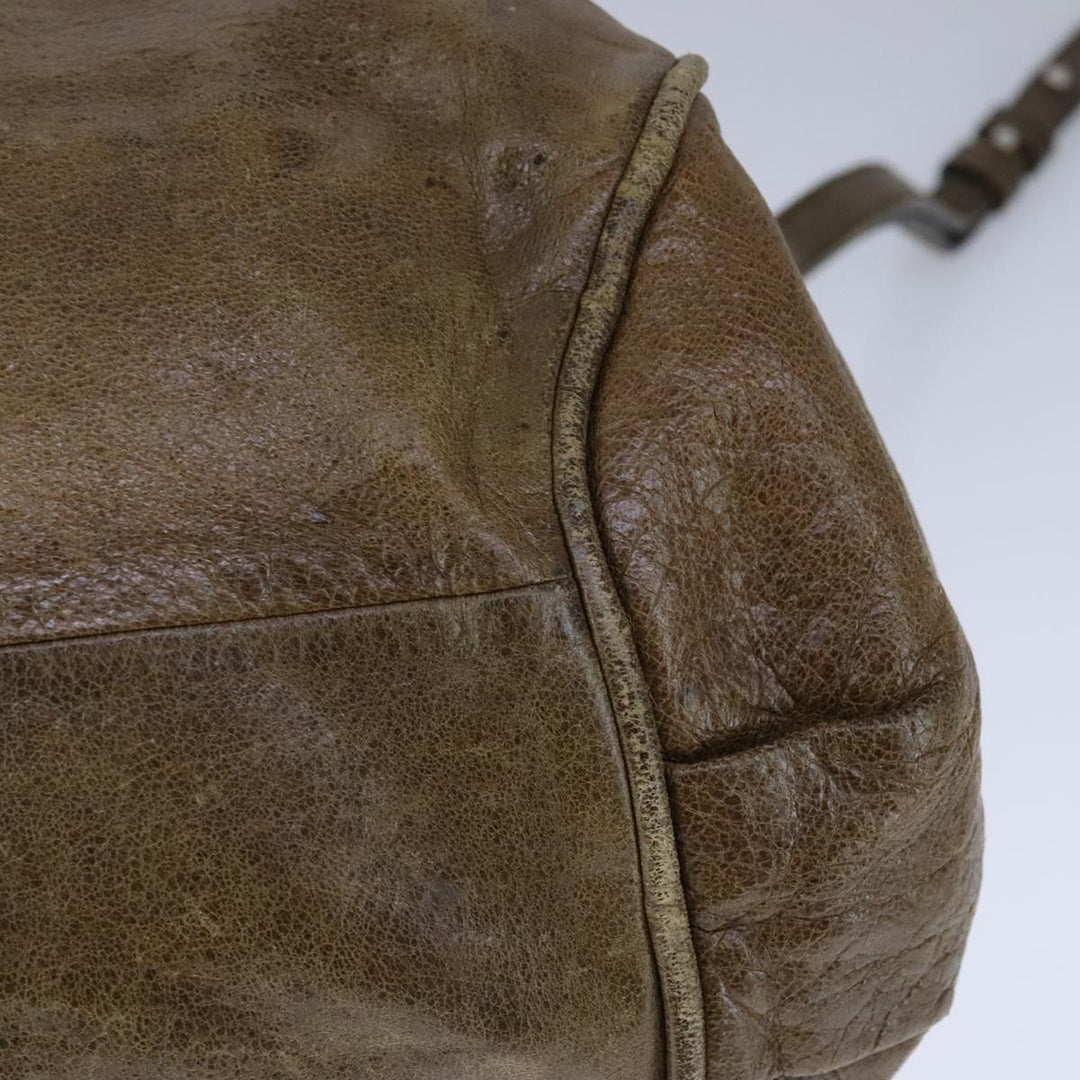 Chloe Etel Hand Bag Leather 2way Brown Gold hk1876