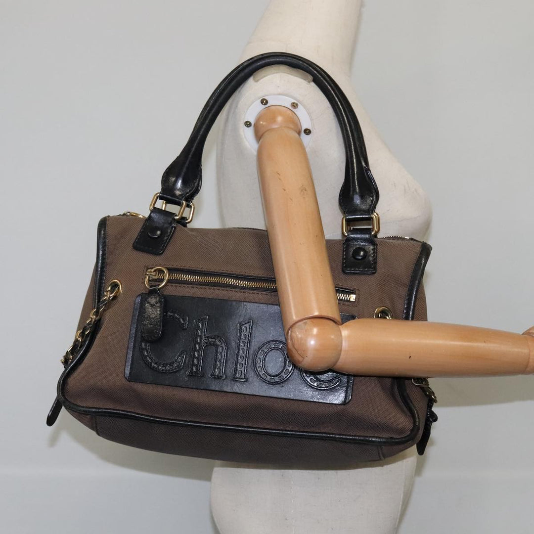 Chloe Harley Shoulder Bag Canvas Brown hk1877