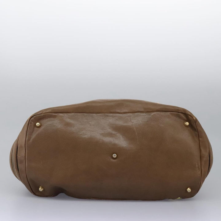 Chloe Shoulder Bag Leather Brown Gold hk2102
