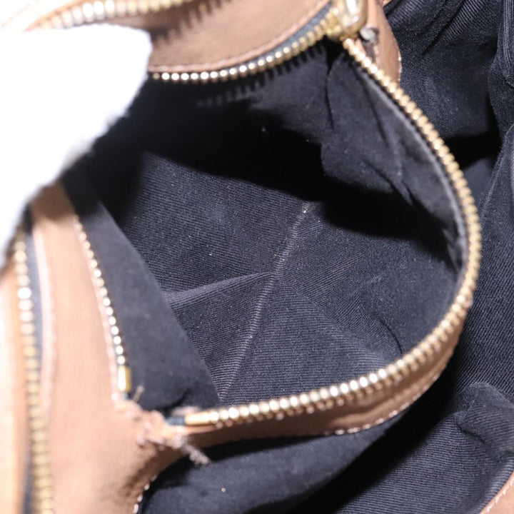 Chloe Shoulder Bag Leather Brown Gold hk2102