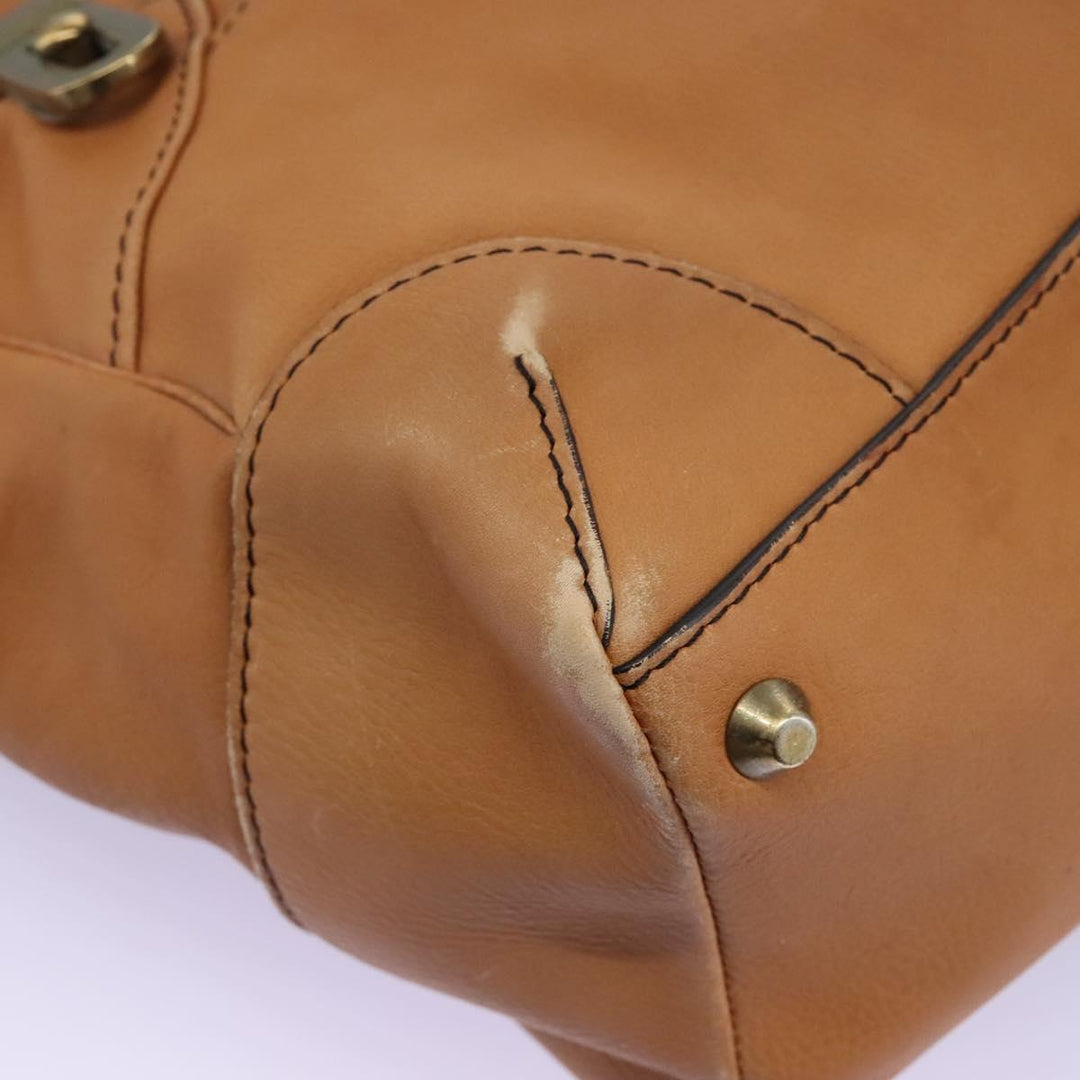 Chloe Shoulder Bag Leather Brown hk2103
