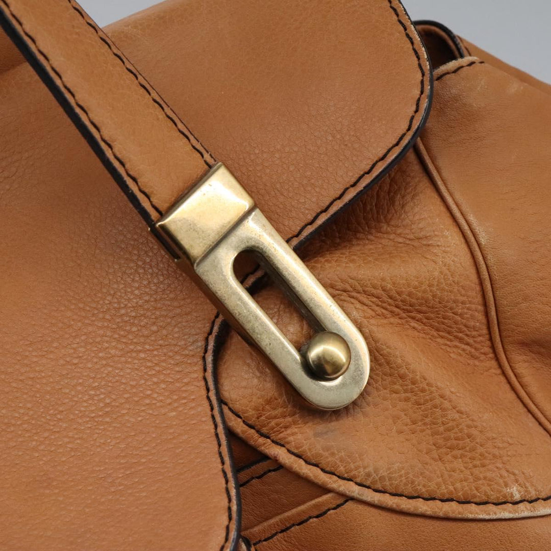 Chloe Shoulder Bag Leather Brown hk2103