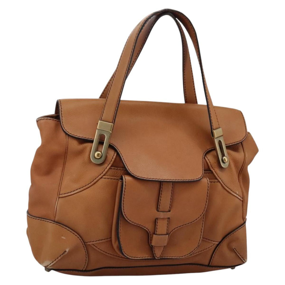 Chloe Shoulder Bag Leather Brown hk2103