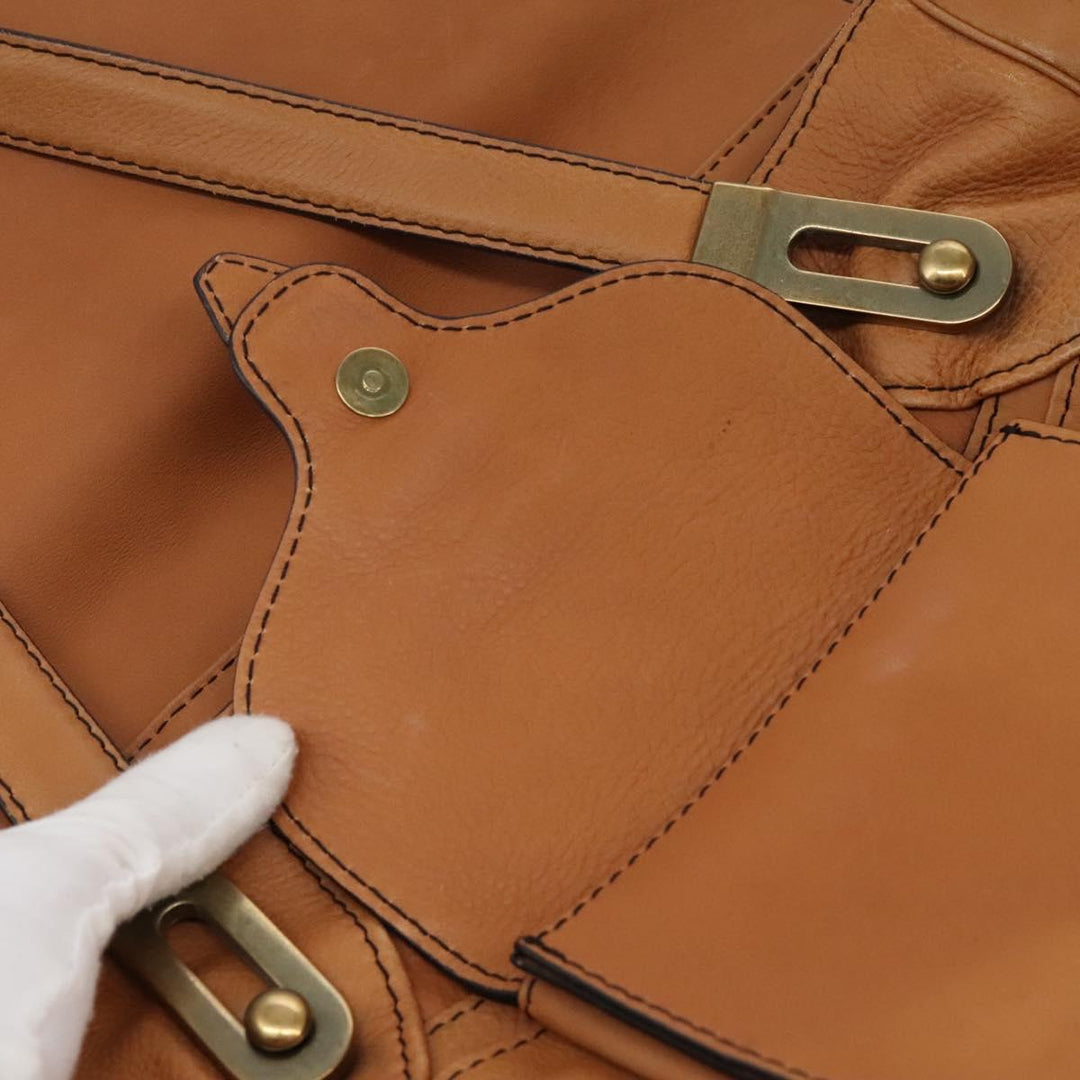 Chloe Shoulder Bag Leather Brown hk2103