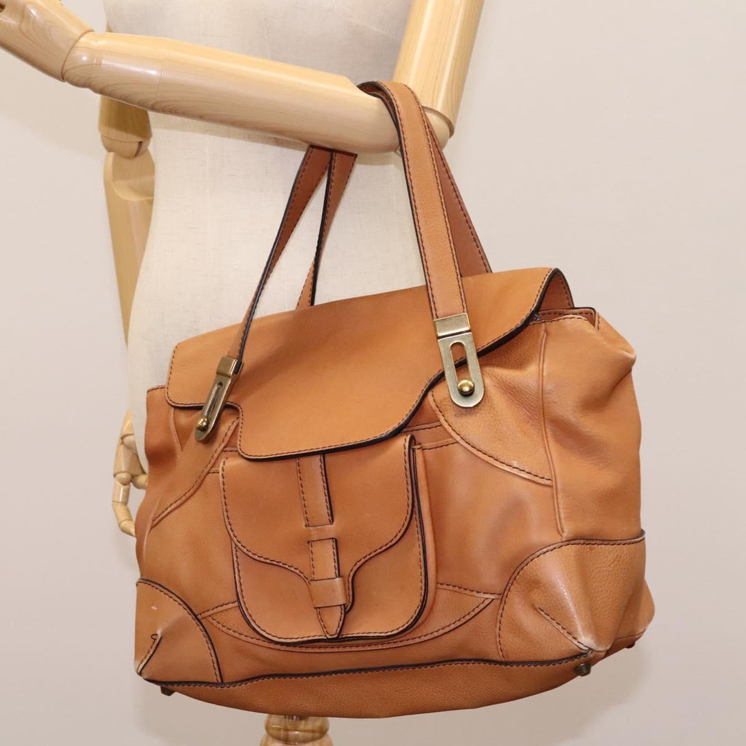 Chloe Shoulder Bag Leather Brown hk2103