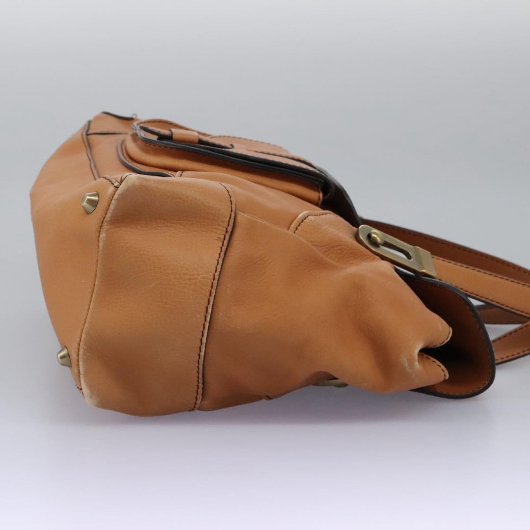 Chloe Shoulder Bag Leather Brown hk2103